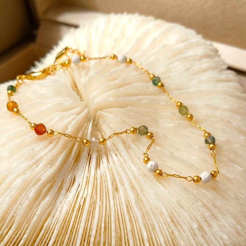 Colorful Glass Beads Necklace For Women